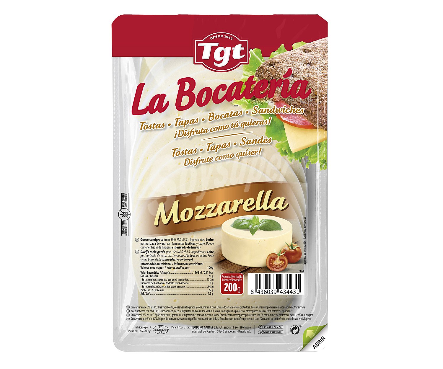 Flor de burgos Queso en lonchas mozzarella flor de burgos la bocatería