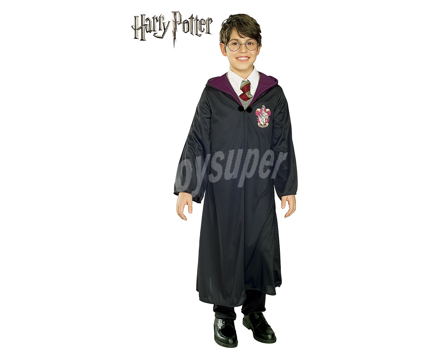 Disfraz con túnica y broche, talla M, harry potter