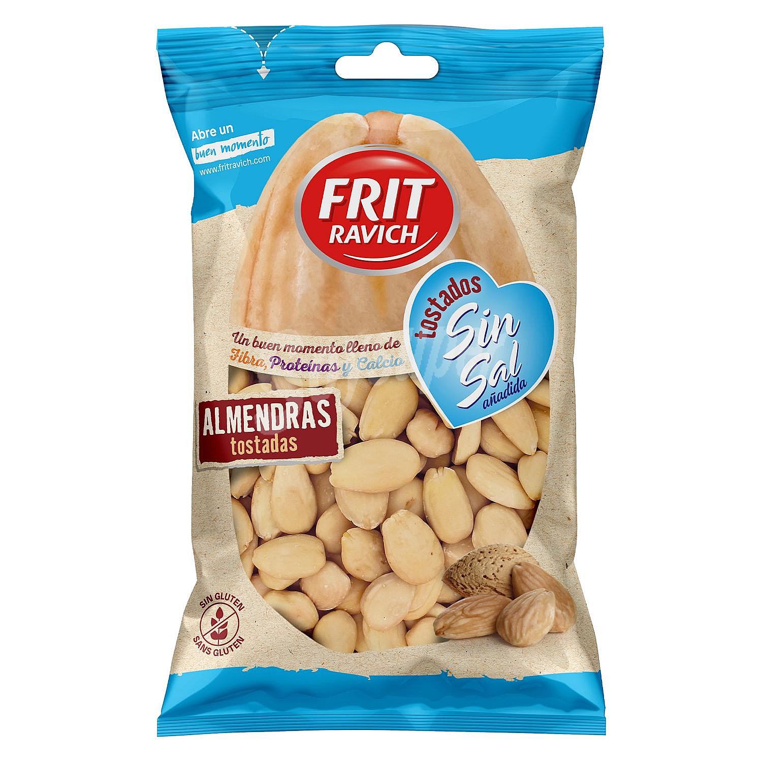 Almendras tostadas sin sal añadida Frit Ravich sin gluten