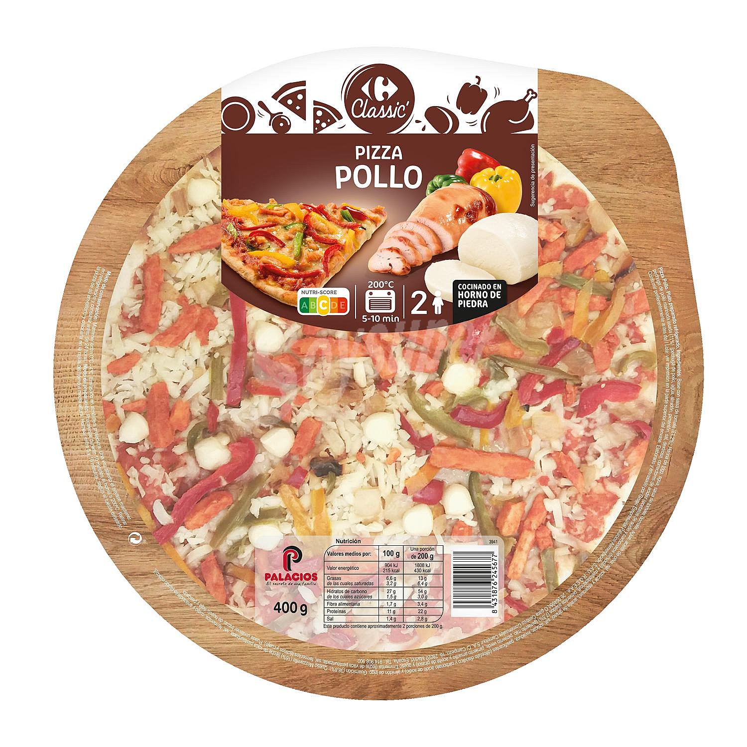 Pizza de pollo Carrefour Classic'