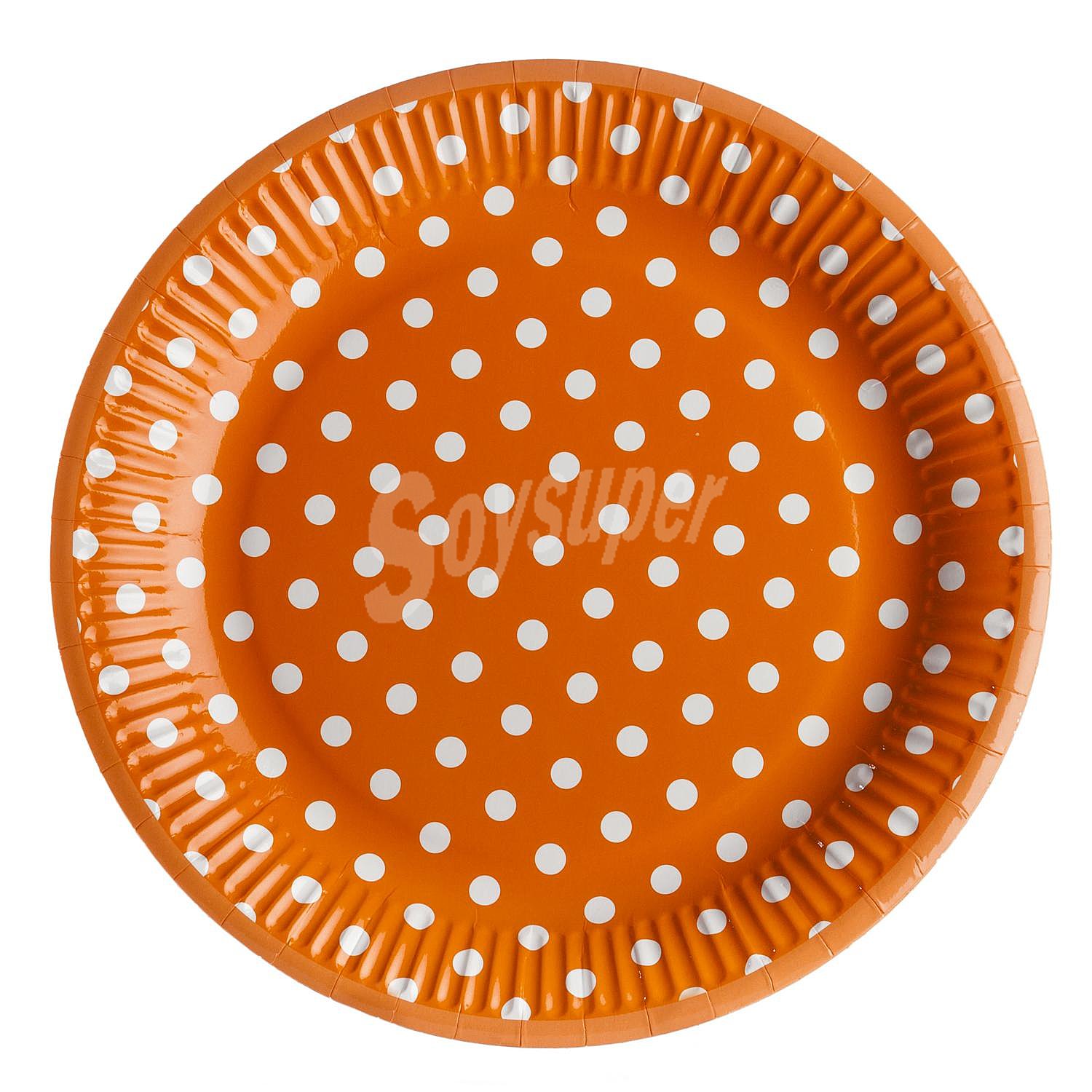 Plato Desechable 23 cm - Naranja