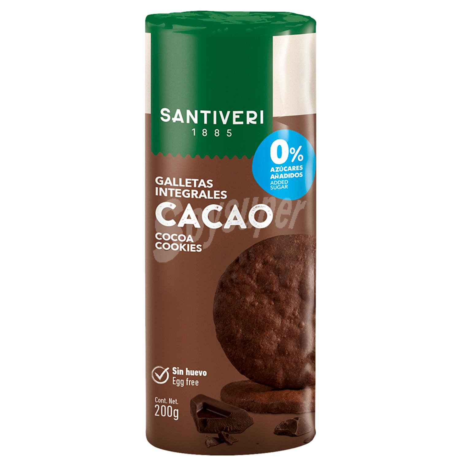 Galletas digestivas con cacao y sin azúcar añadido