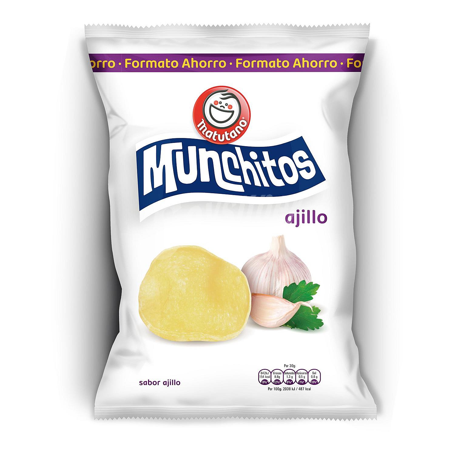 Patatas fritas sabor al ajillo Munchitos sin gluten