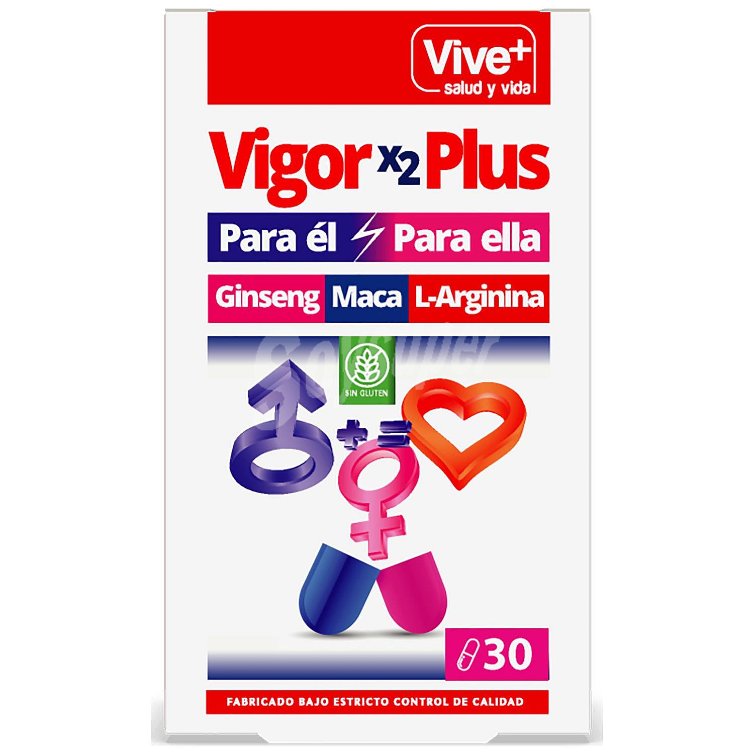 Complemento alimenticio vive plus VIGORX2PLUS ápsulas