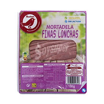 Producto alcampo Mortadela sin gluten y sin lactosa, cortada en finas lonchas producto alcampo