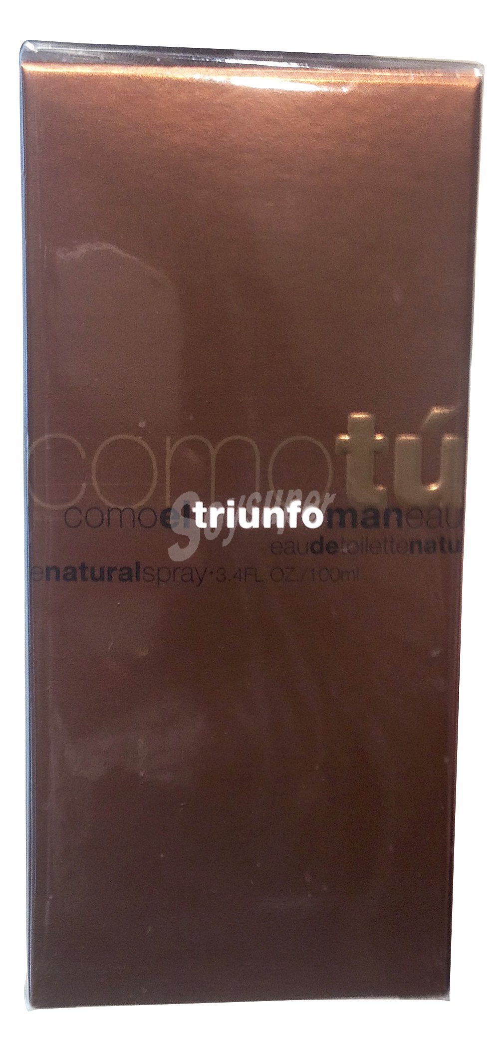 Eau toilette hombre como tú triunfo vaporizador (botella negra tapon marron)