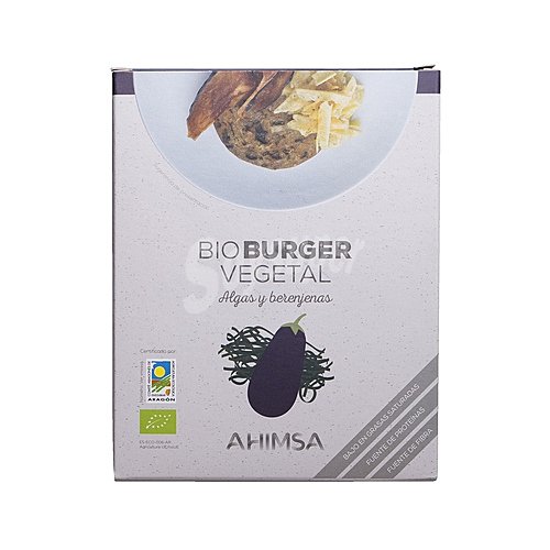 Ahimsa Burger de Seitán, algas y berenjenas ecológicas ahimsa