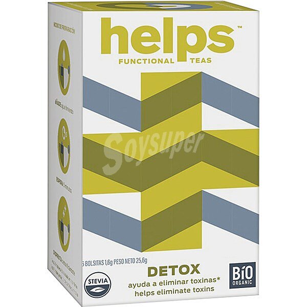 Infusión Detox ecológica con en bolsitas Helps 16 ud