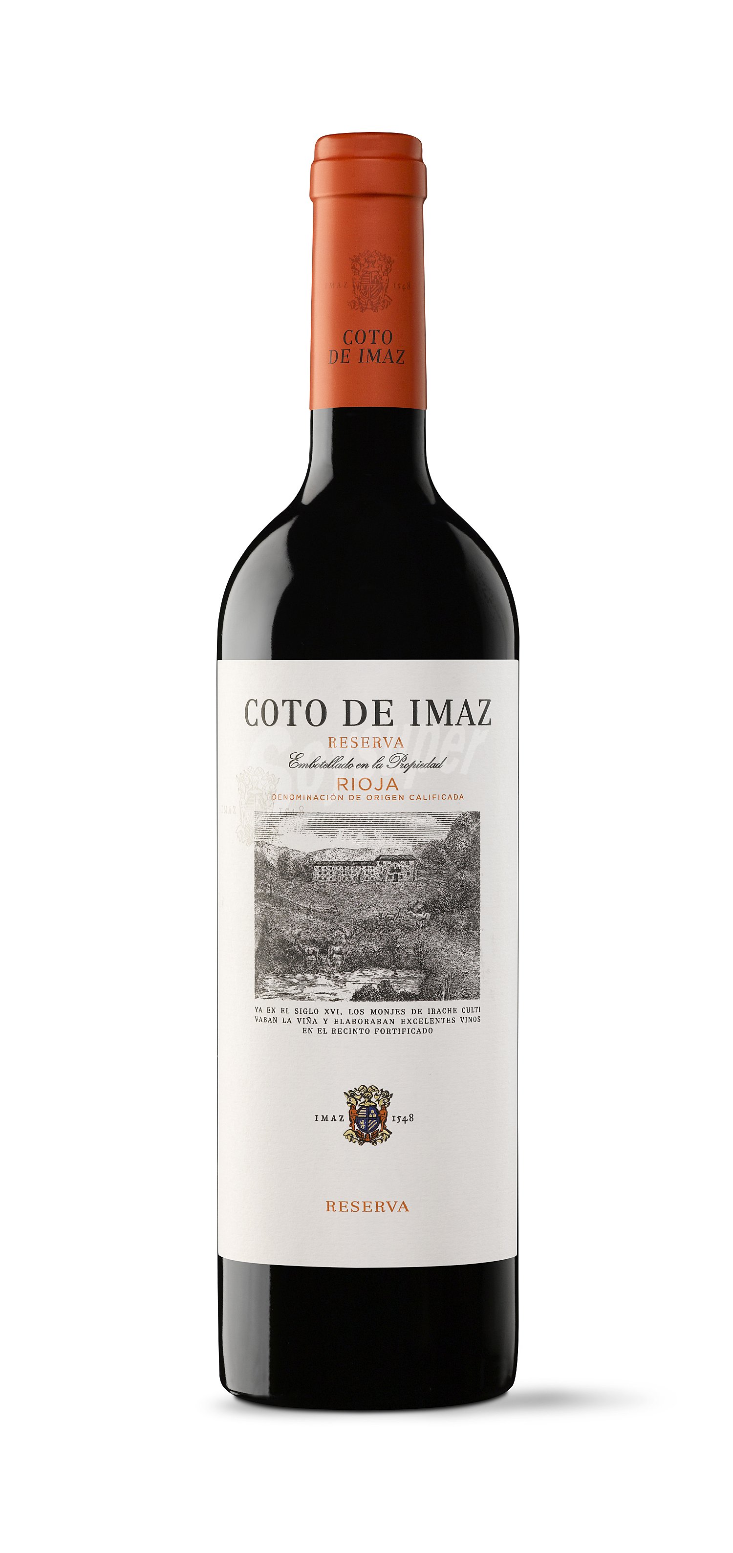 Vino tinto reserva con denominación de origen calificada Rioja