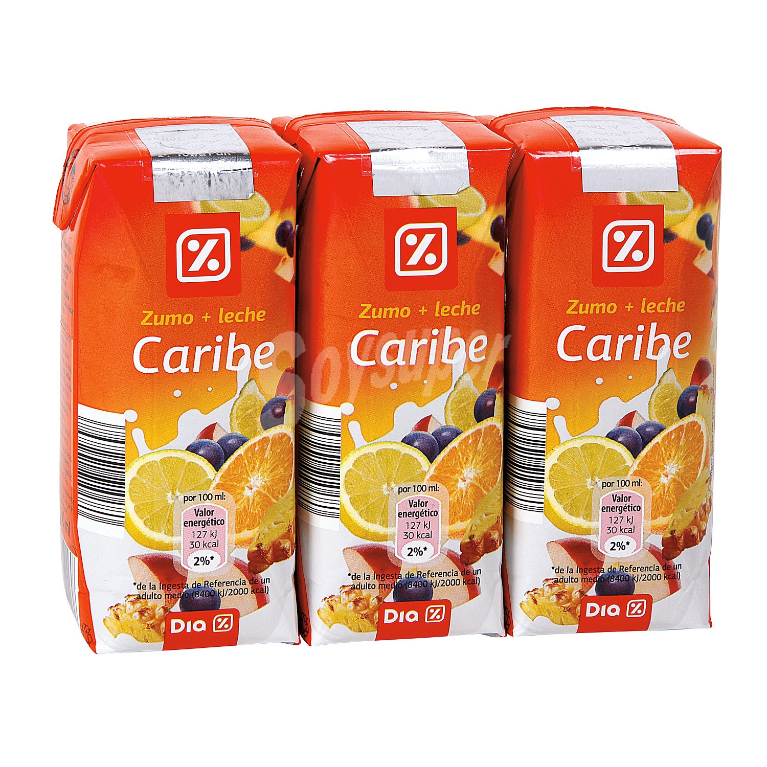 Bebida de frutas con leche caribe