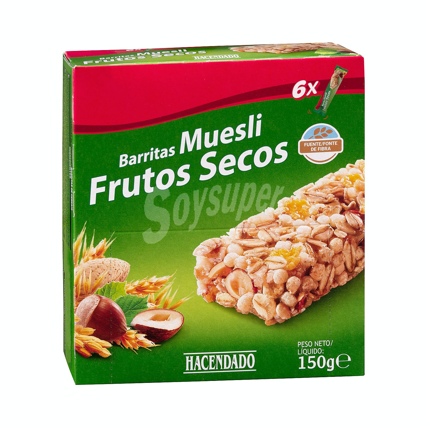 Barrita cereales muesli avellana y almendras