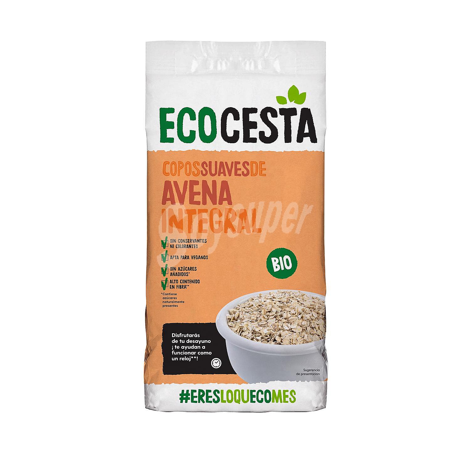 Copos suaves de avena integral bio