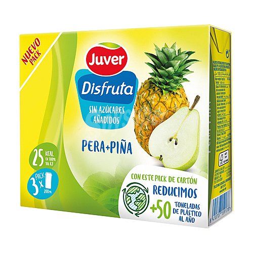 Juver Néctar de pera y piña juver disfruta x 20 cl