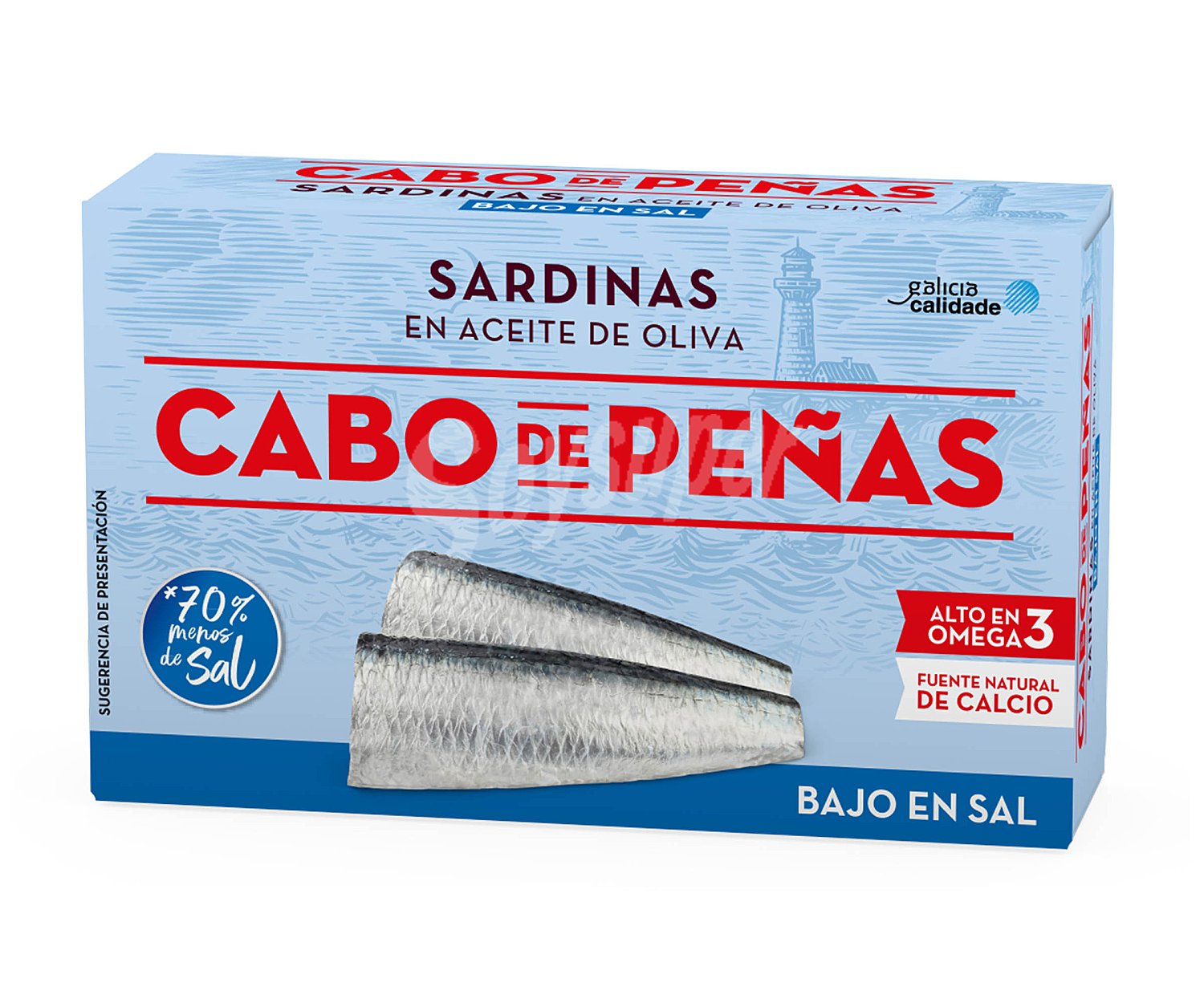 Sardinas en aceite de oliva con contenido reducido en sal