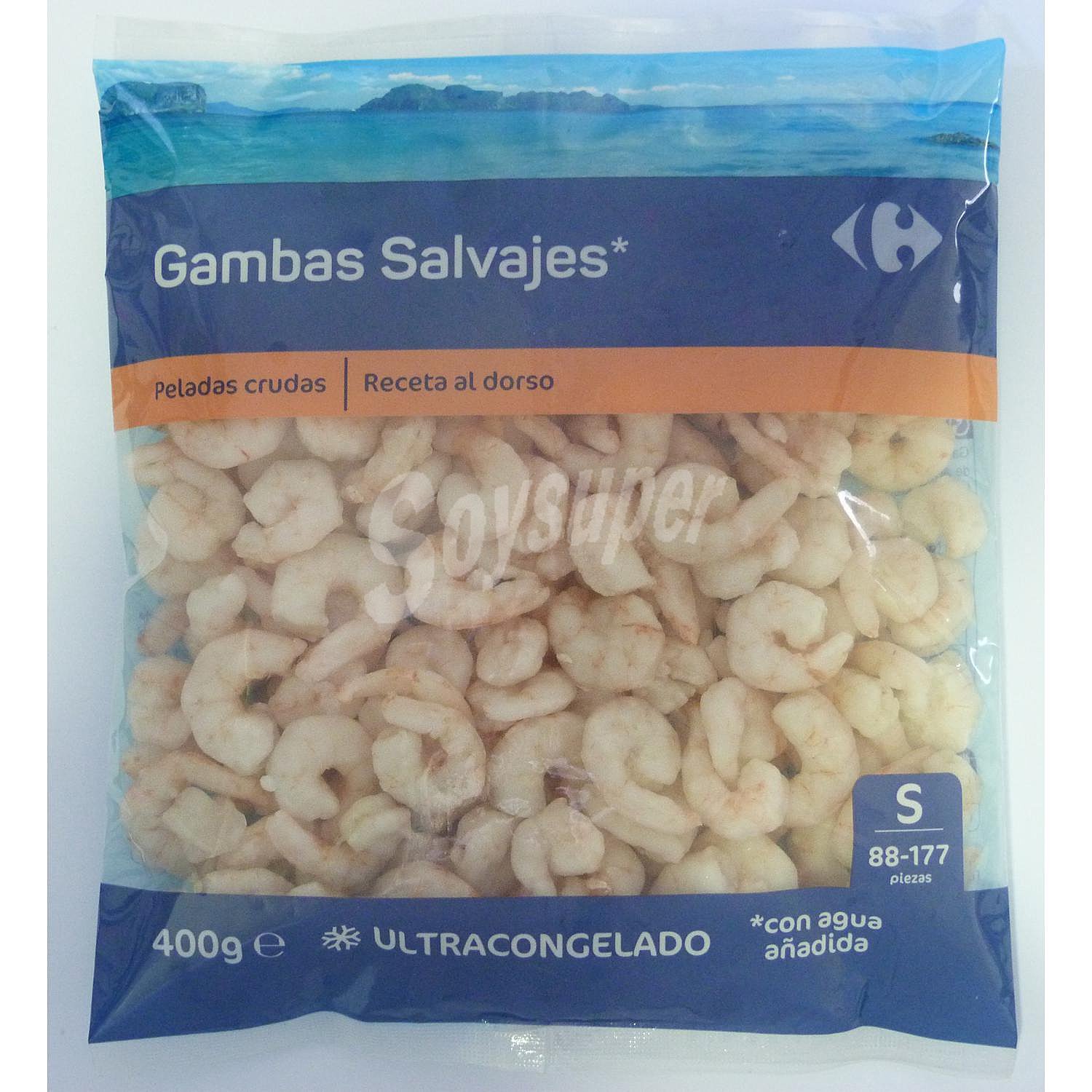 Gambas salvajes peladas crudas Carrefour