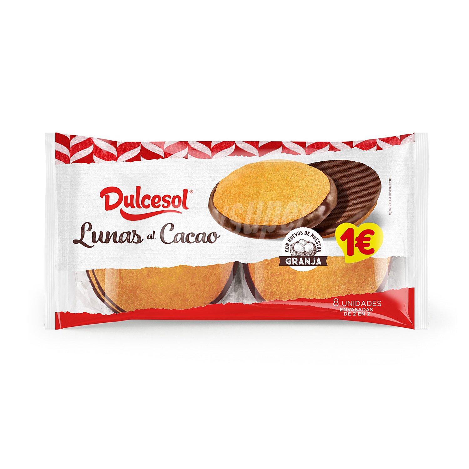 Lunas al cacao paquete 4 uds 176 gr