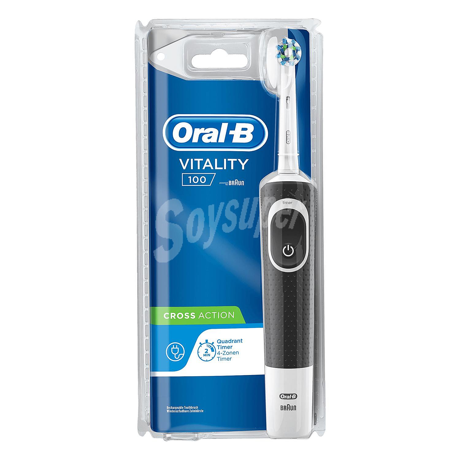 Cepillo dental eléctrico negro oral-b