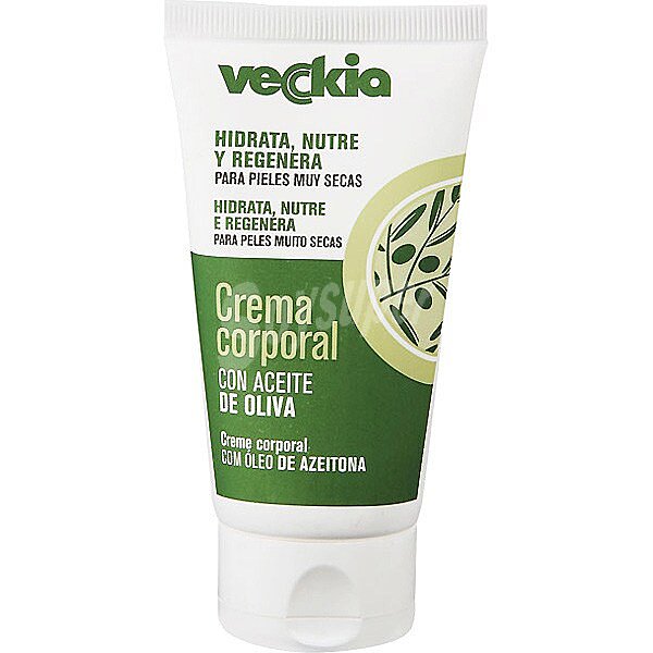 Crema corporal con aceite de oliva para piel muy seca tubo 75 ml hidrata nutre y regenera