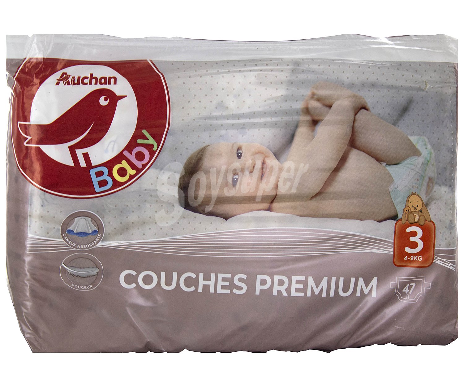 Pañales talla 3, para niños de 4 a 9 kilogramos baby premium