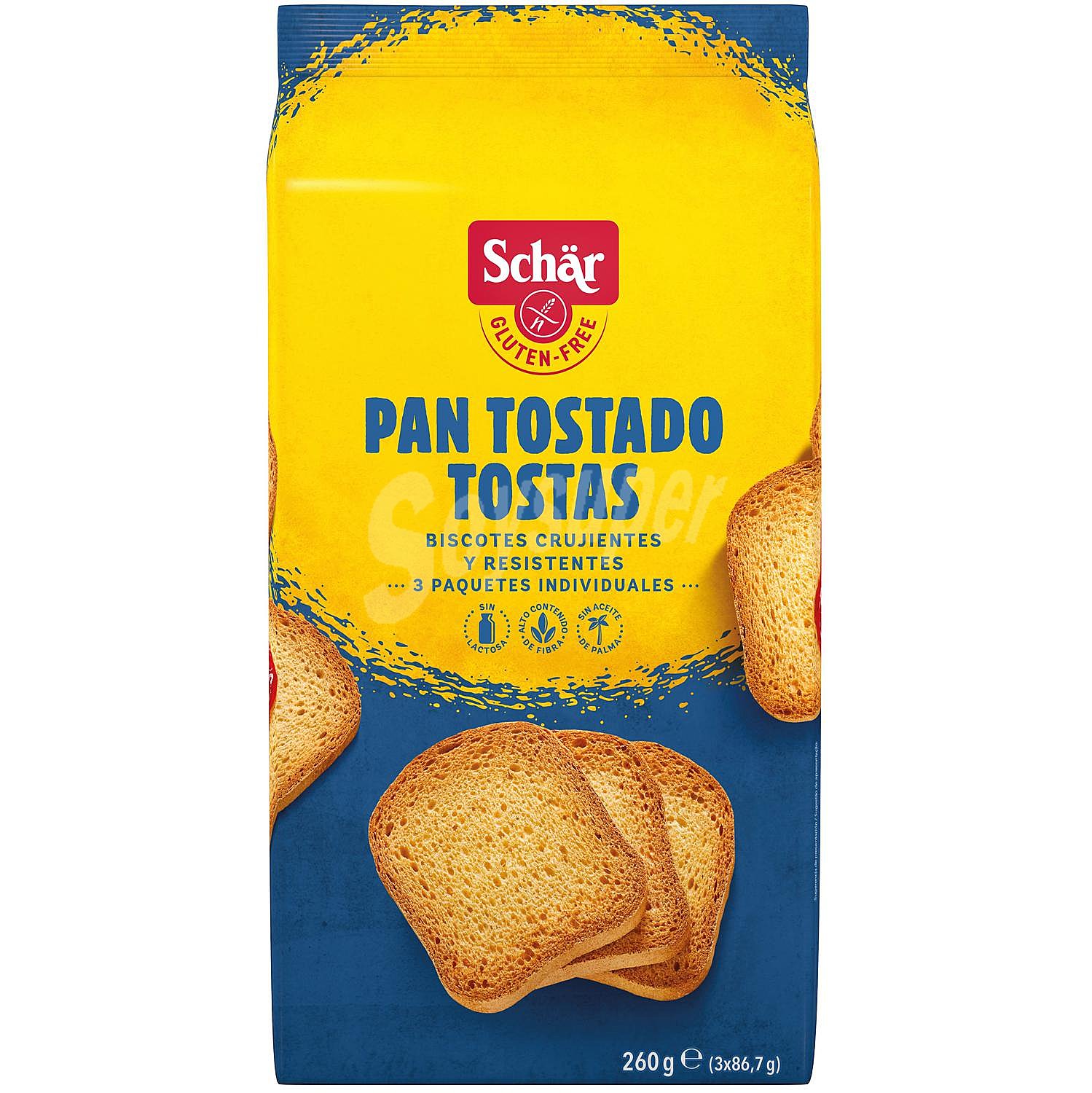 Pan tostado Schär sin gluten y sin lactosa