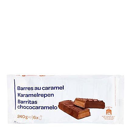 Barritas de chocolate rellenas de caramelo