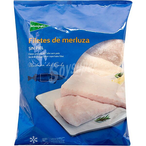 Filetes de merluza del Cabo sin piel