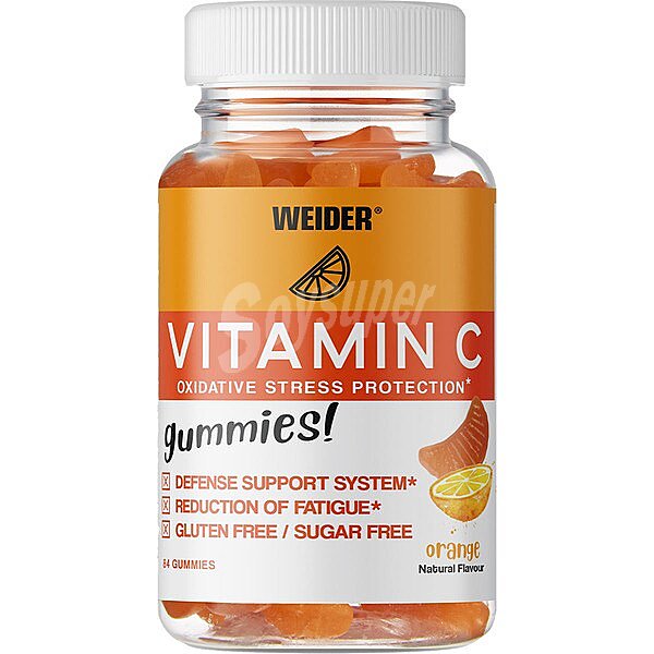 Complemento alimenticio gominolas con vitamina C Weider sin gluten