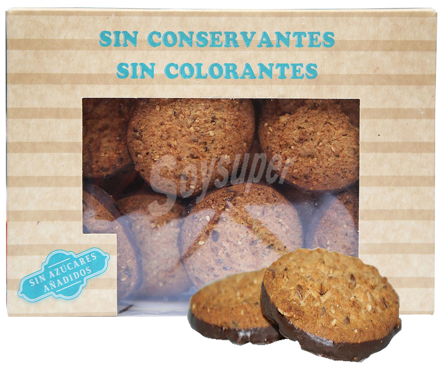 Galletas de fibra y , sin azúcar