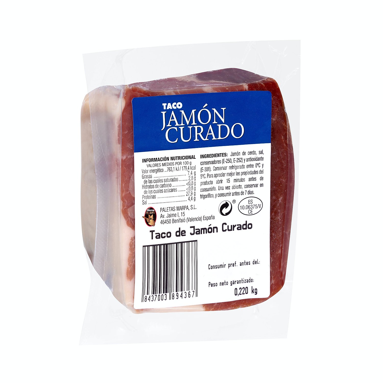 Taco jamón curado