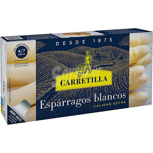 Espárragos blancos extra gruesos 4-7 piezas