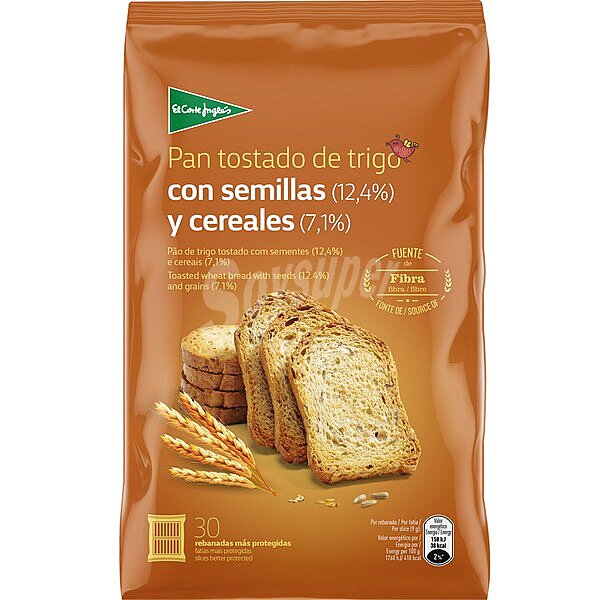 pan tostado multicereal 30 rebanadas