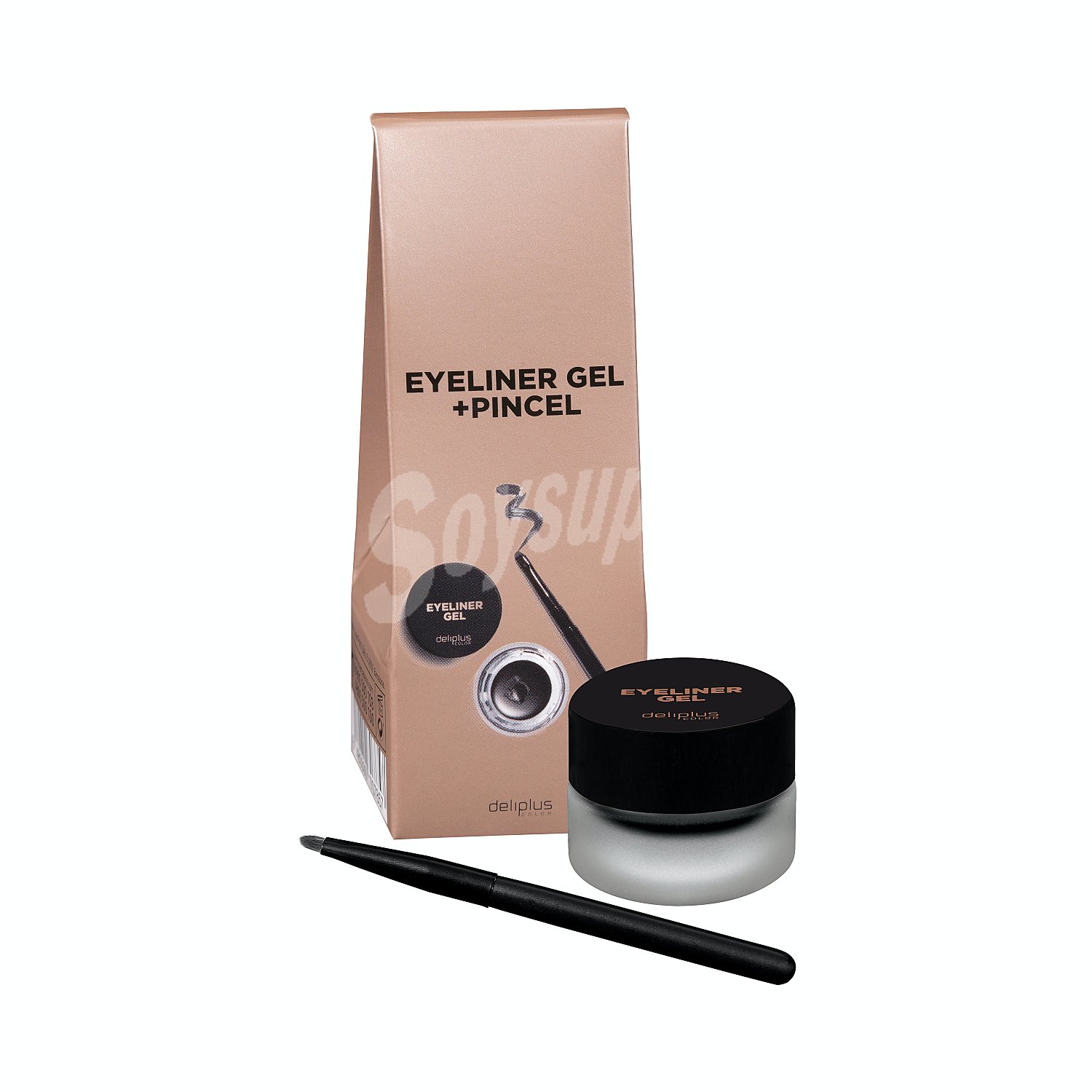 Perfilador ojos eyeliner gel negro intenso larga duracion (contiene pincel aplicador)