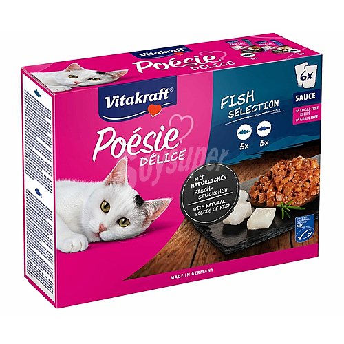 Vitakraft Comida para gatos húmeda, pescado Pòesie vitakraft