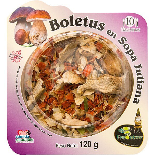 Sopa juliana con boletus