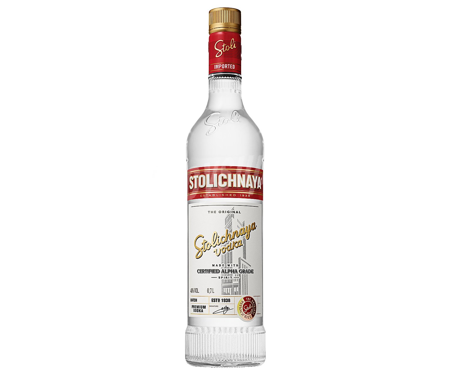 Vodka blanco premium con certificado de grado Alpha