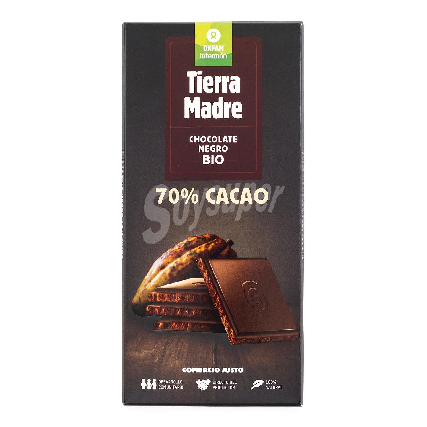 Tierra Madre chocolate ecológico negro 70% cacao