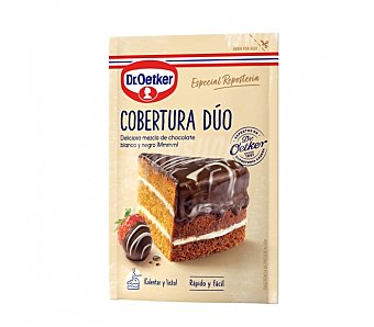 Cobertura dúo chocolate negro y blanco para pasteles