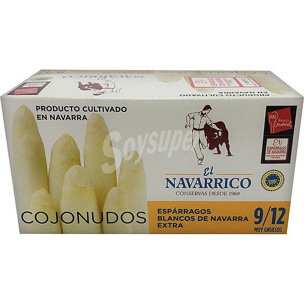 Cojonudos espárragos blancos extra 9-12 frutos IGP Espárrago de Navarra