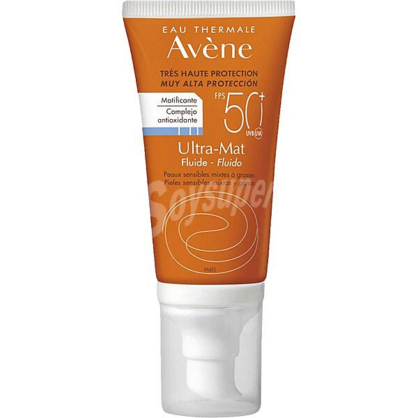 Ultra Mat fluido crema solar facial con alto factor de protección y vitamina C SPF50+ tubo 50 ml