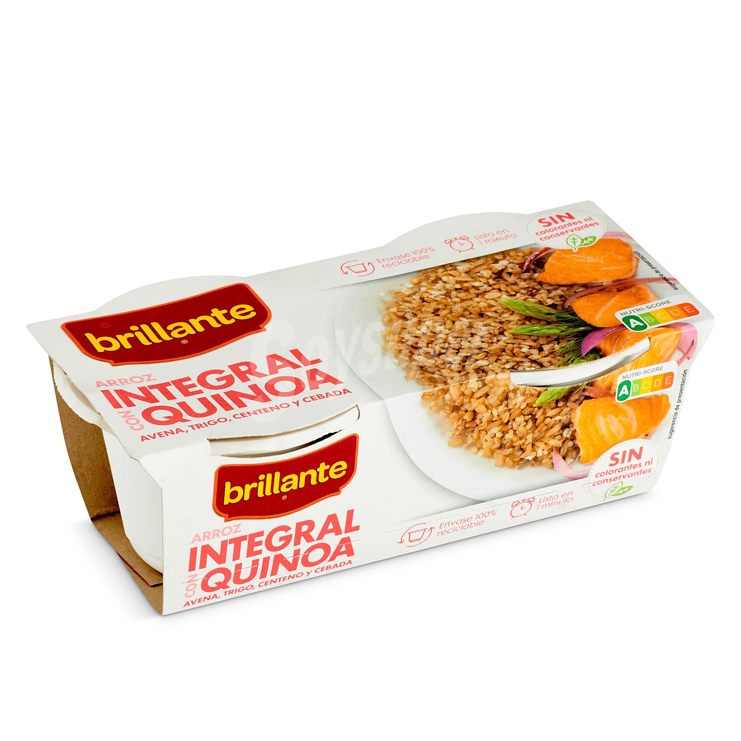 Arroz integral en tarrina brillante x 125 G