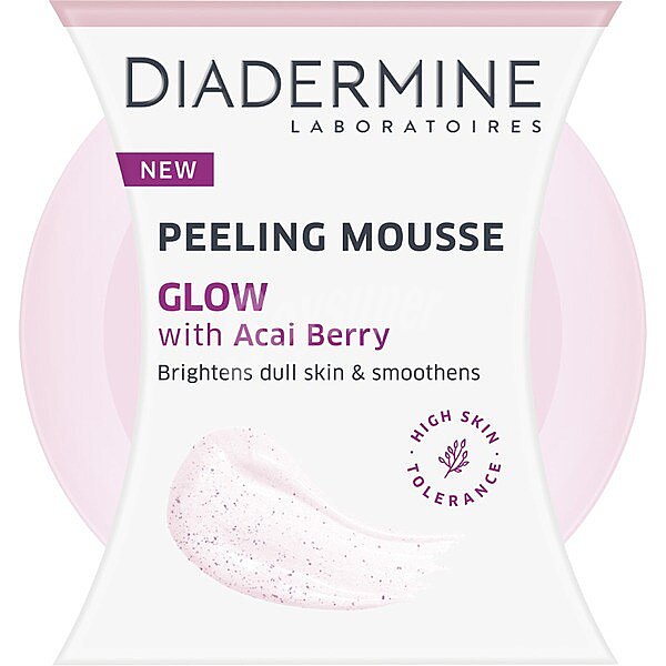 Mascarilla facial peeling mousse Glow con frutos de acaí