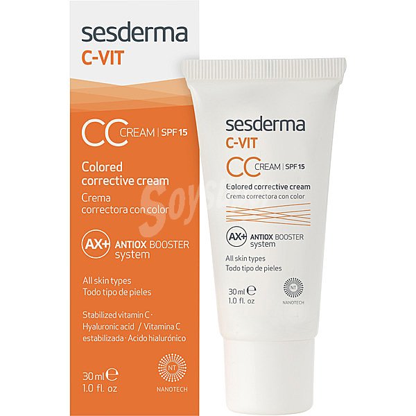 C-vit CC cream crema contono de ojos perfeccionadora antioxidante con Vitamina C y ácido Hialurónico complejo reductor de bolsas y ojeras