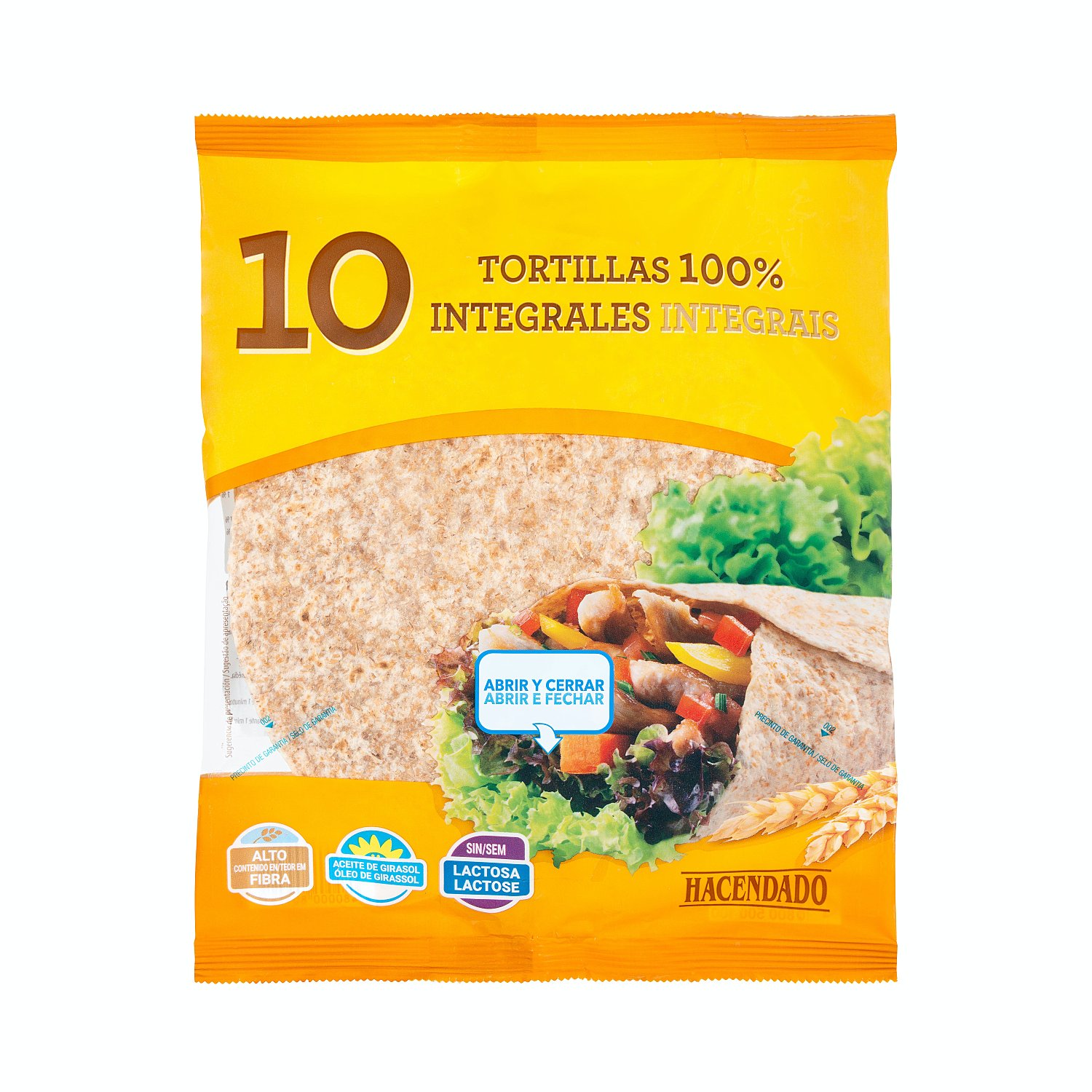 Tortillas mejicanas integrales 100 %