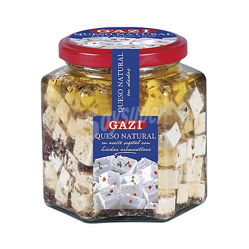 Gazi Queso natural dados en aceite vegetal y hierbas aromaticas gazi