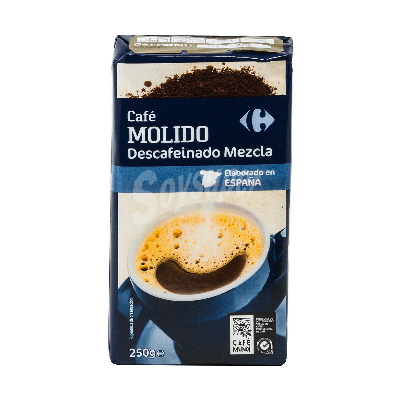 Café molido mezcla descafeinado Carrefour