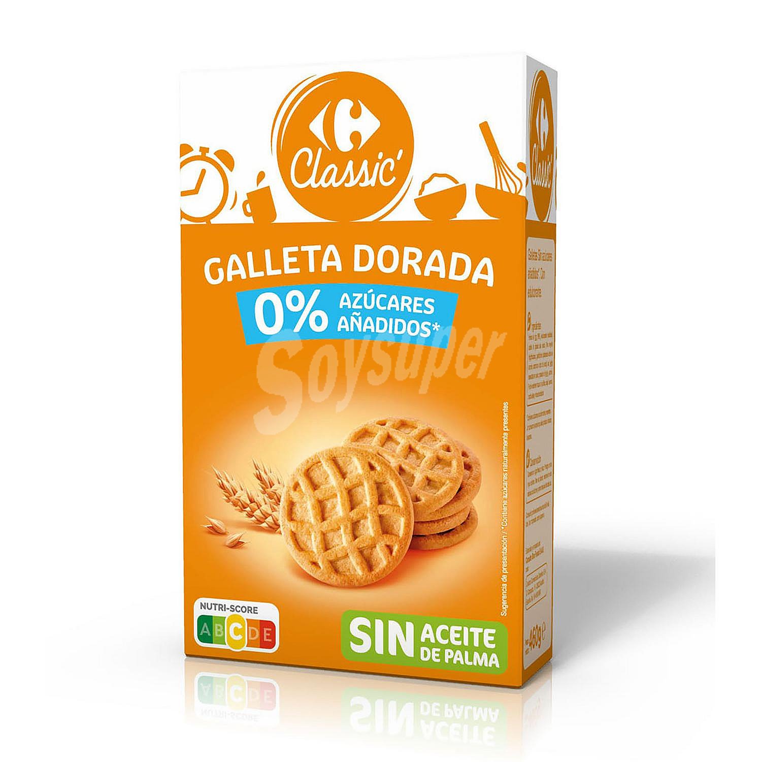 Galleta dorada sin azúcares añadidos Carrefour