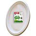 Plato compostable oval de pulpa celulosa