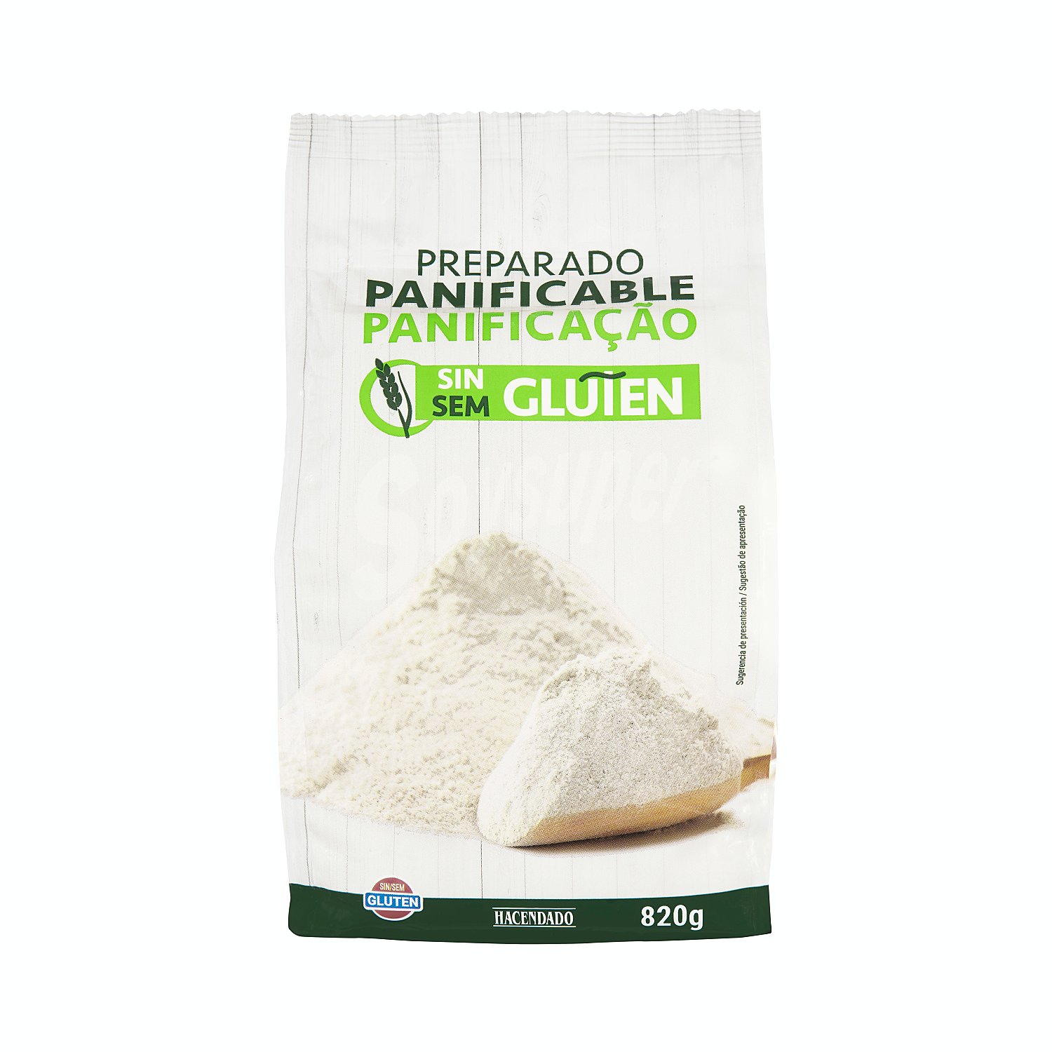 Preparado panificable sin gluten