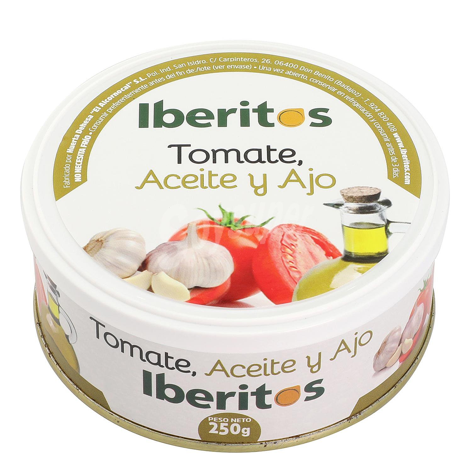 Tomate para untar con aceite de oliva virgen extra y ajo