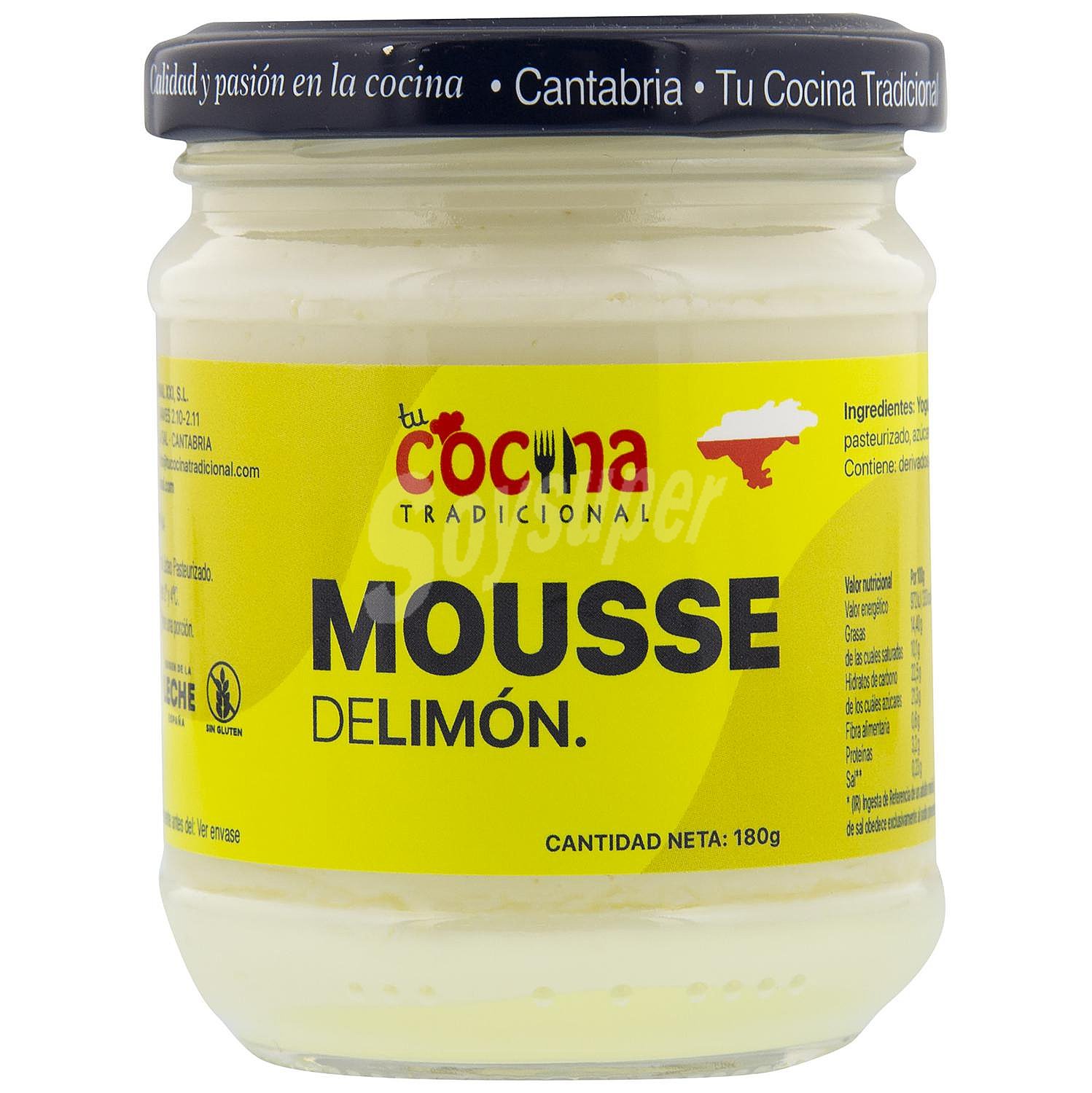 Mousse de limón Tu Cocina Tradicional sin gluten